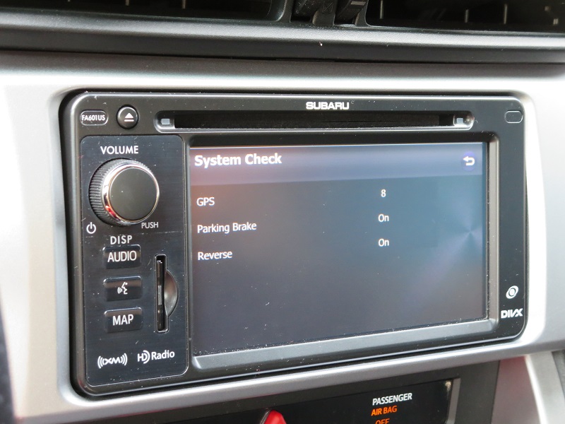 System Check Screen - Reverse On